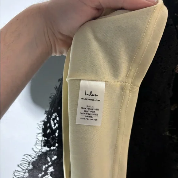 Lulus Keep It Social Black Lace Bodycon Mini Dress Size Medium - Picture 7 of 7